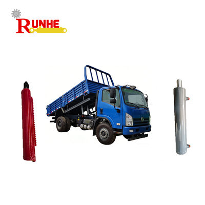 Leak Proof Double Seal Cast Iron End Cap Hydraulic Cylinders For Municipal Trucks