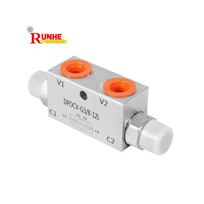 DPOCV-G3-8-12L Hydraulic Control Valve Quick Response G3/8 Thread For Excavators