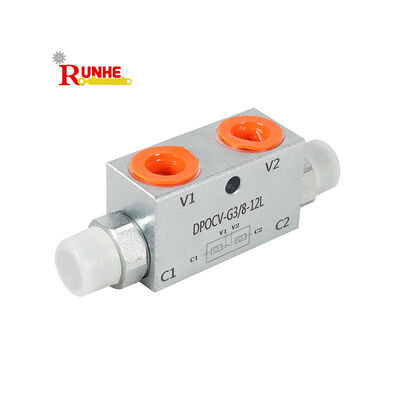 DPOCV-G3-8-12L Hydraulic Control Valve Quick Response G3/8 Thread For Excavators