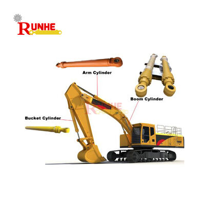 Boom Cylinder CAT Excavator Hydraulic Cylinder Double Acting Cylinder